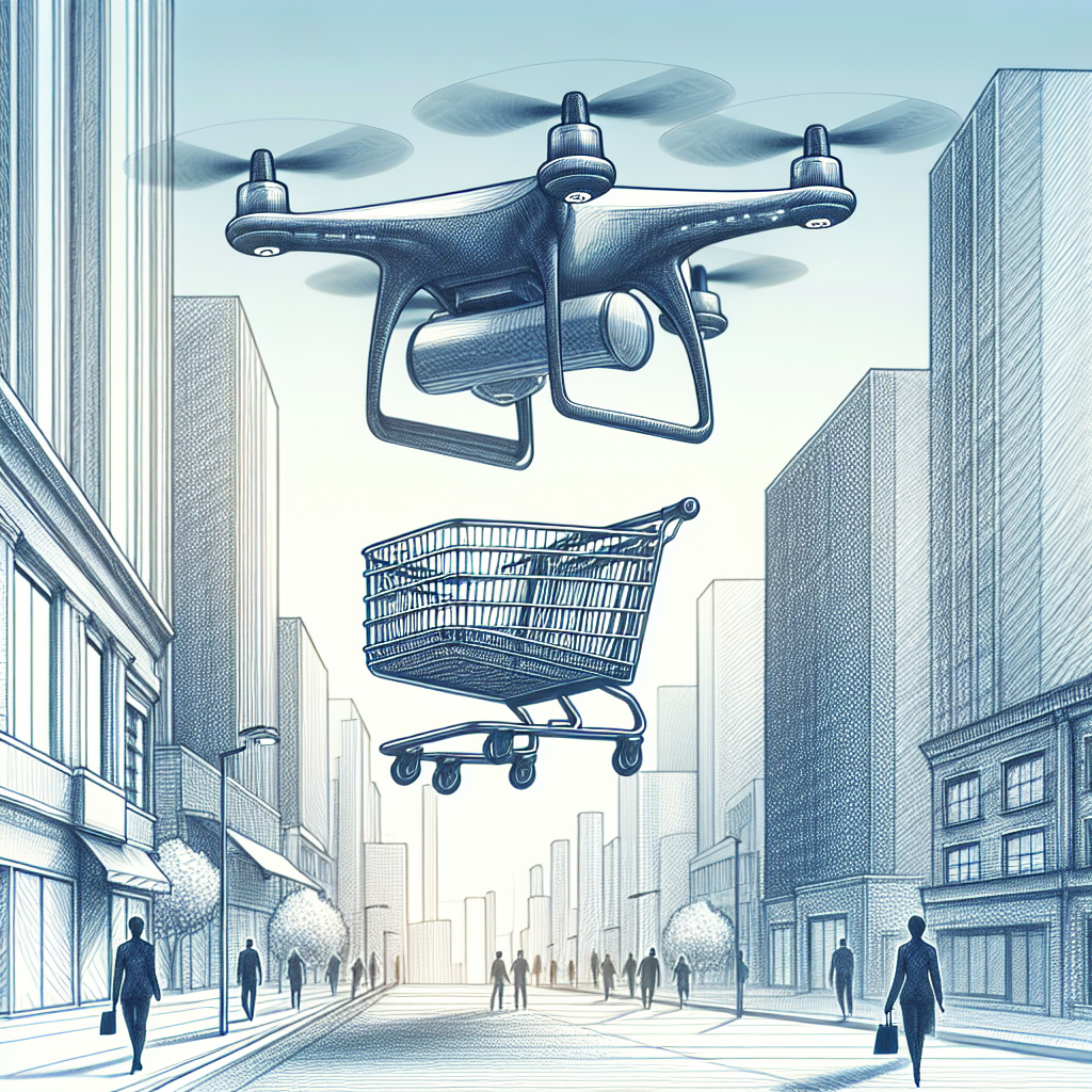 드론이 쇼핑 돕는다, 공중에 띄운 카트 개발